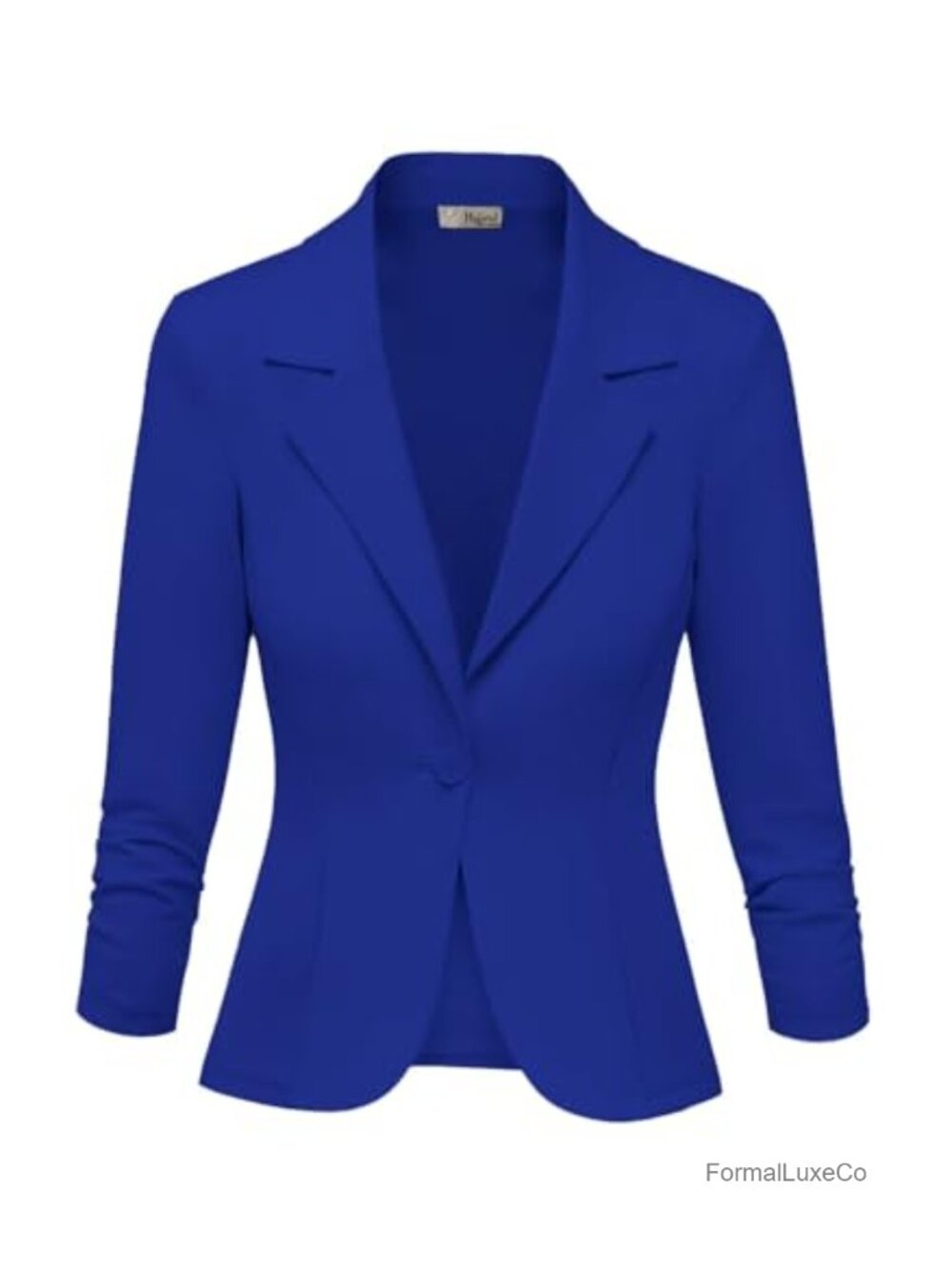 Women's Comfy Ponte Blazer Long Sleeve Notch Collar Work Jacket